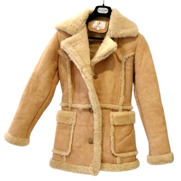 Jackets & Blazers - THE LEATHER GEMS~100% LAMBSKIN SUEDE SHEARLING WOMENS COAT Size Small  LIKE NEW